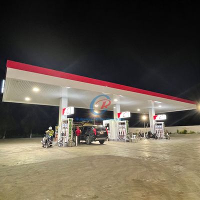 ساختار فولادی Peb سفارشی سازمانی ساختار فولادی سبک ایستگاه بنزین