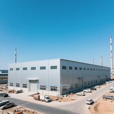 ساختمان انبار با پانل های عایق و فولاد سبک