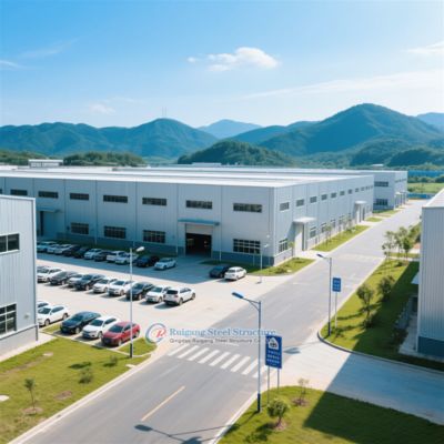 انبار سازه فولادی سفارشی مقاومت در برابر باد بالا عمر مفید 50+ سال