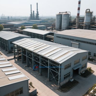 Steel Prefab Godown Heavy Warehouse Purlin Column Peb Building