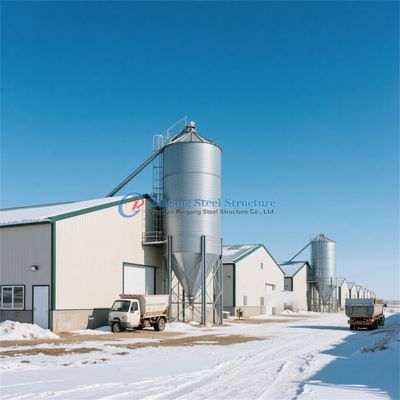 ساختارهای فولادی مزرعه مرغ Q235 Q345 ساختارهای فولادی گاو