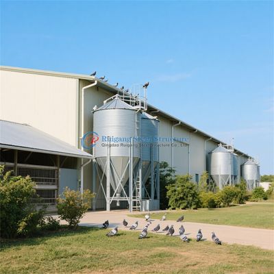 ساختار فولادی سفارشی خانه مرغ مقاوم در برابر آتش برای مزرعه شیر