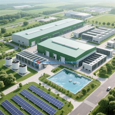 ساختمان انبار فولادی فلزی پیش‌ساخته صنعتی سفارشی