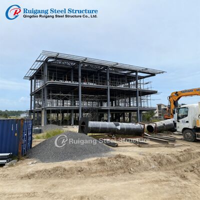 بار باد تا 300 کیلومتر در ساعت ساختمان فولادی چند طبقه ای با گالوانیزه گرم و درجه فولاد Q355/Q235